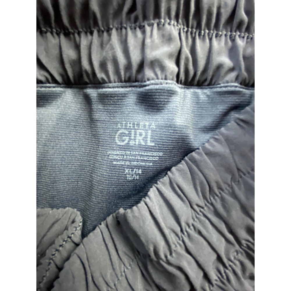 Athleta Girl Navy Blue Smocked Waist Athletic Running Shorts Size‎ XL 14 - Picture 3 of 4